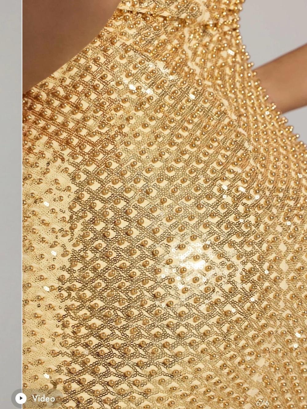 Oh Polly Embellished Sweetheart-Neck Mini Dress in Gold - Picture 4 of 5